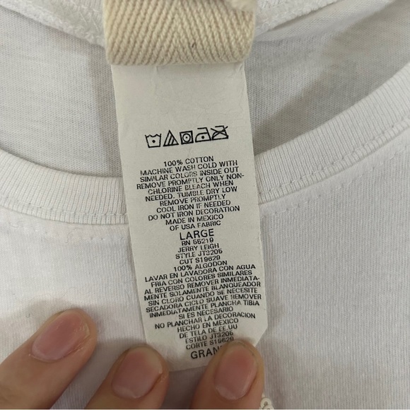 🦋 Disney White Minnie Mouse Sequin Short Sleeve T-Shirt Youth Large Size Medium - Picture 3 of 7